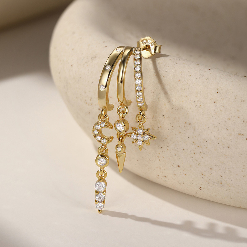 Nova Star Hoop Earrings