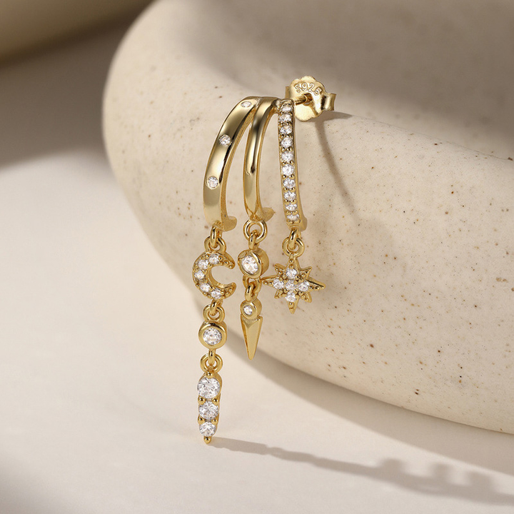 Nova Star Hoop Earrings