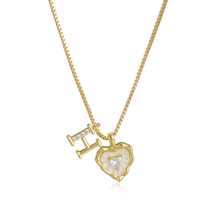 Daisy Pearl Heart Necklace