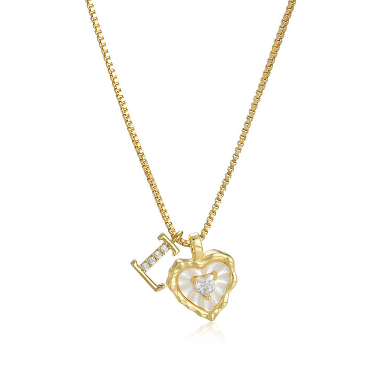 Daisy Pearl Heart Necklace
