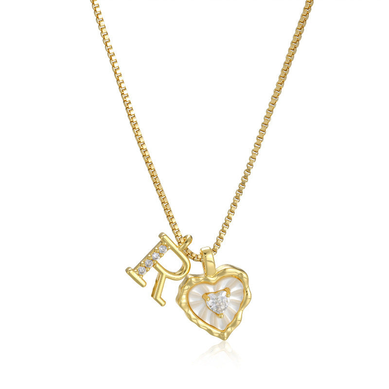 Daisy Pearl Heart Necklace