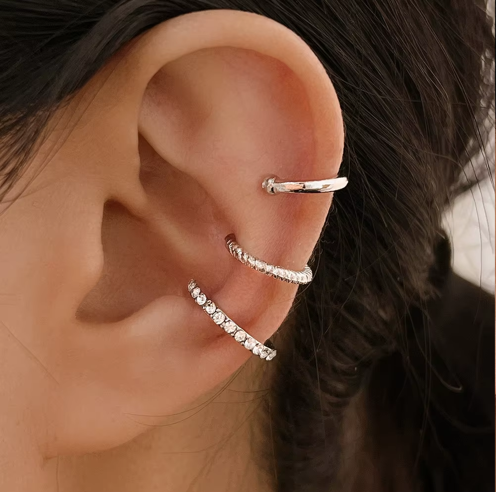 Radiant Trio Ear Cuff Set of 6