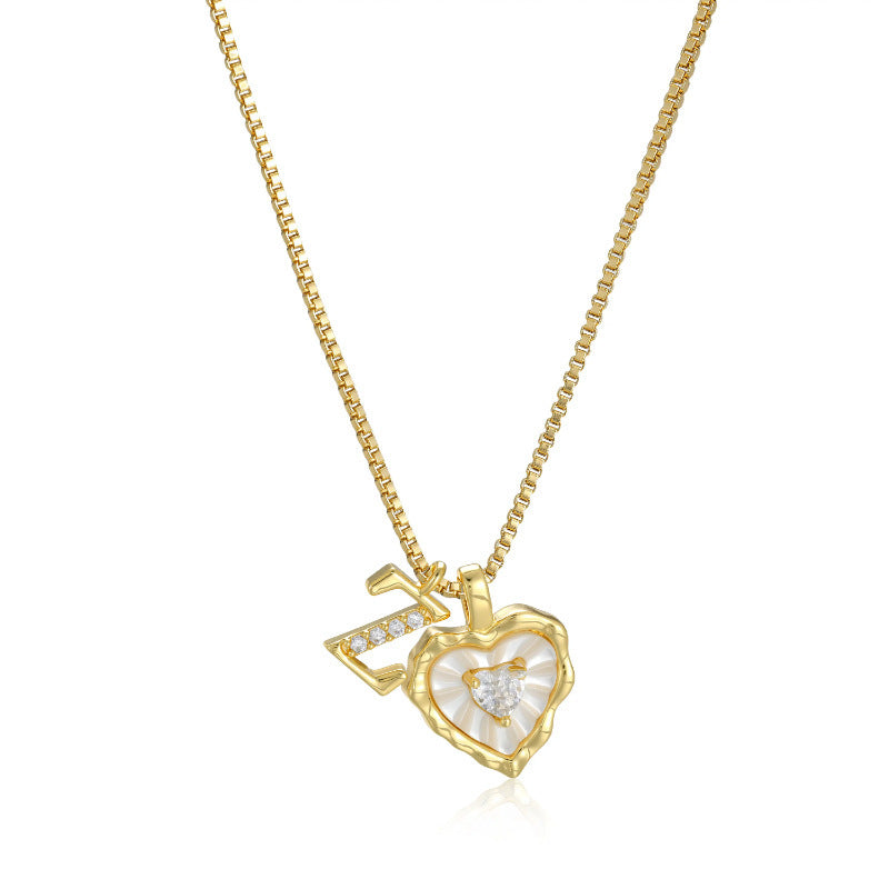 Daisy Pearl Heart Necklace