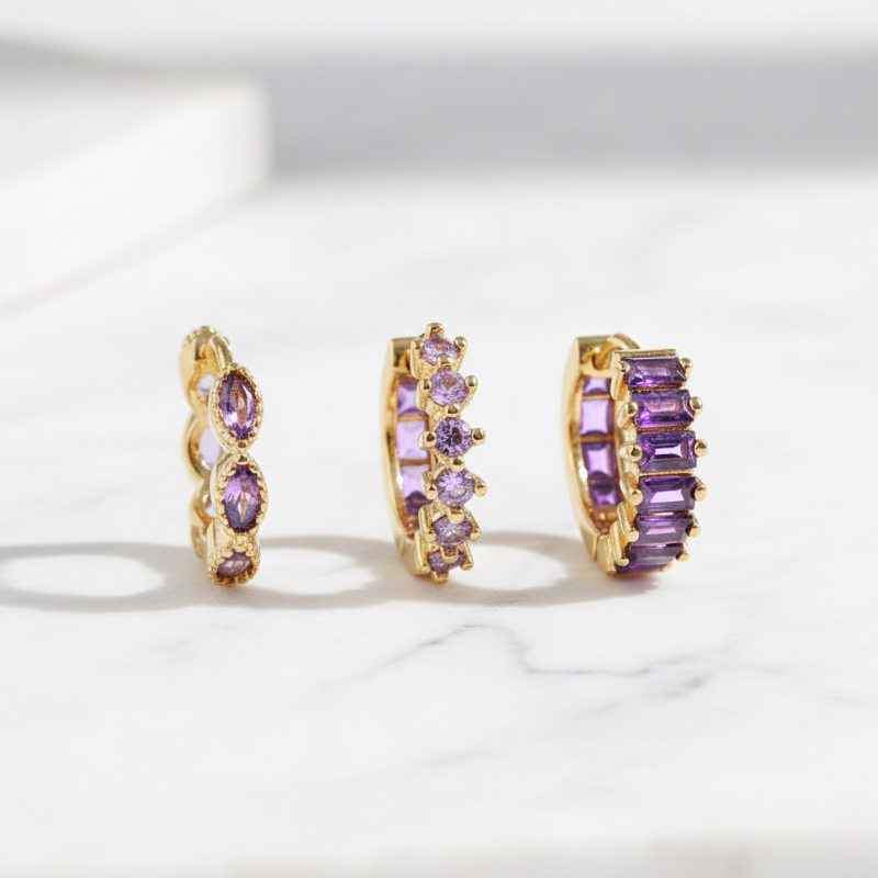 Lilac Earring Set