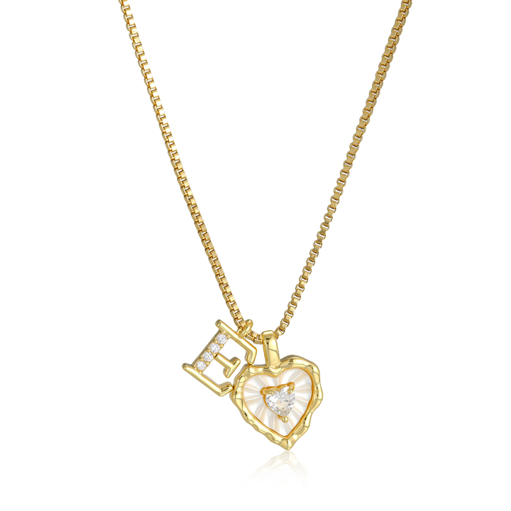 Daisy Pearl Heart Necklace