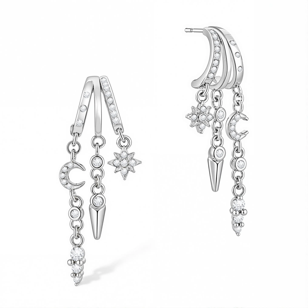 Nova Star Hoop Earrings