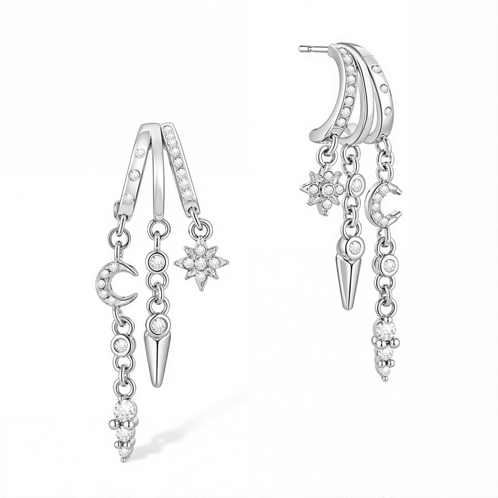 Nova Star Hoop Earrings