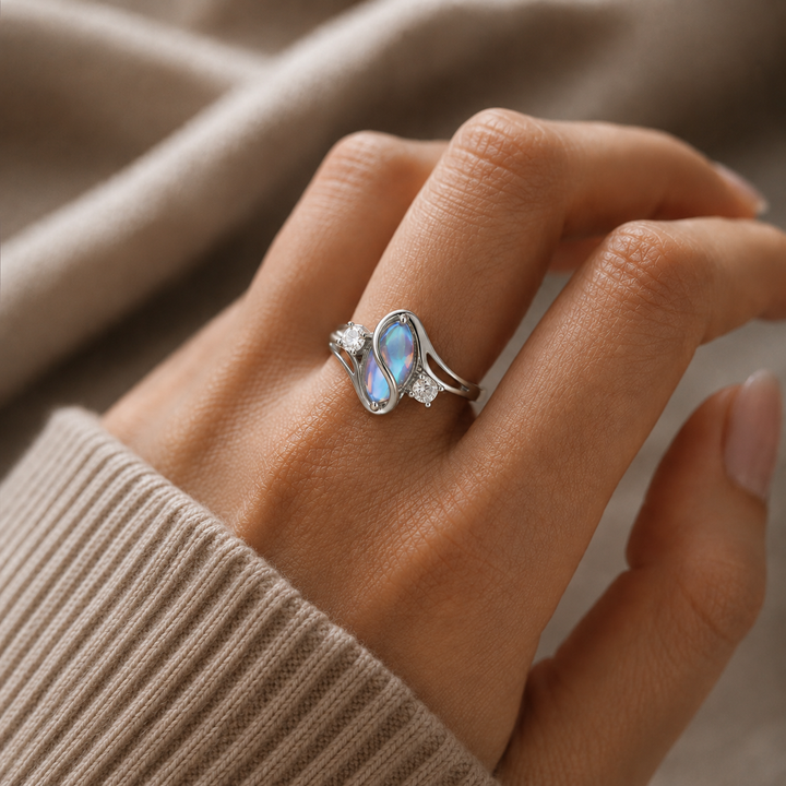 Blue Tide Moonstone Ring