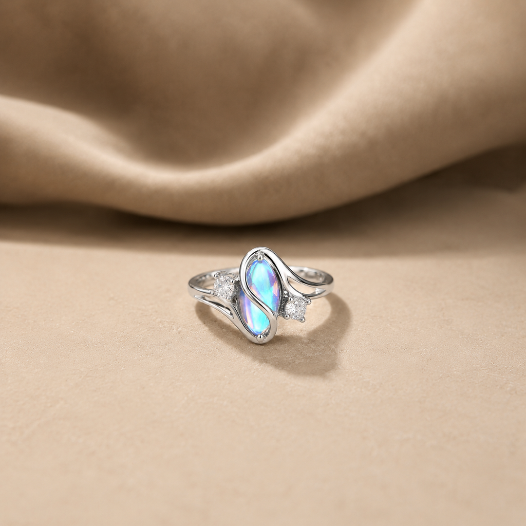 Blue Tide Moonstone Ring