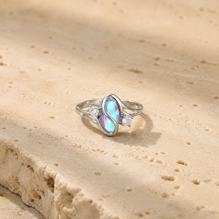 Blue Tide Moonstone Ring