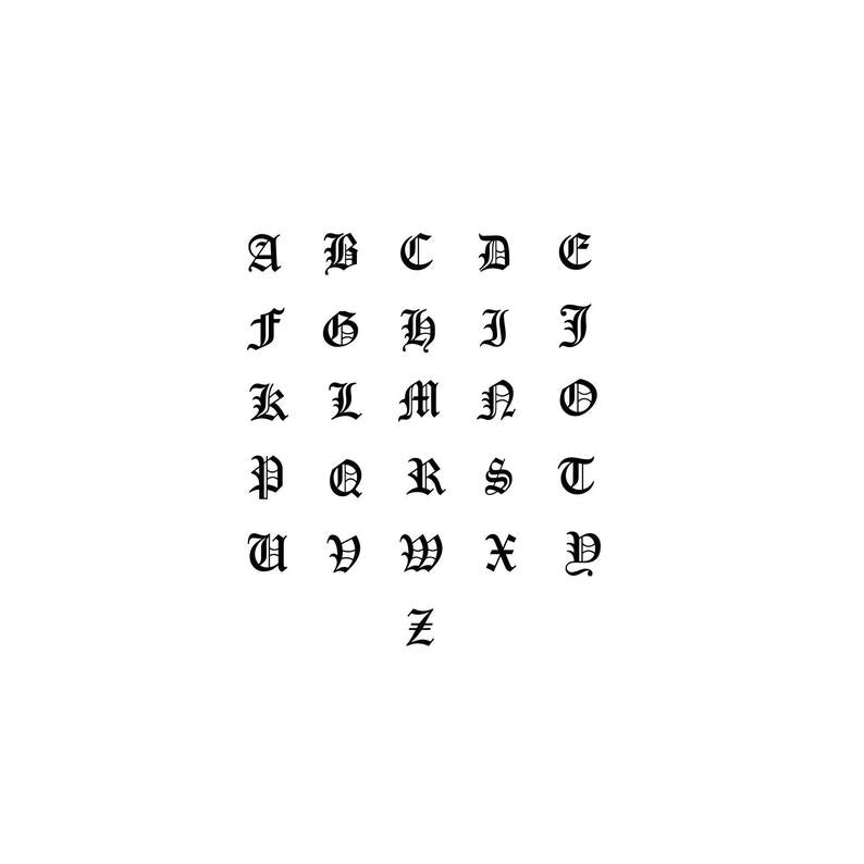 Camille Vintage English Letter Necklace