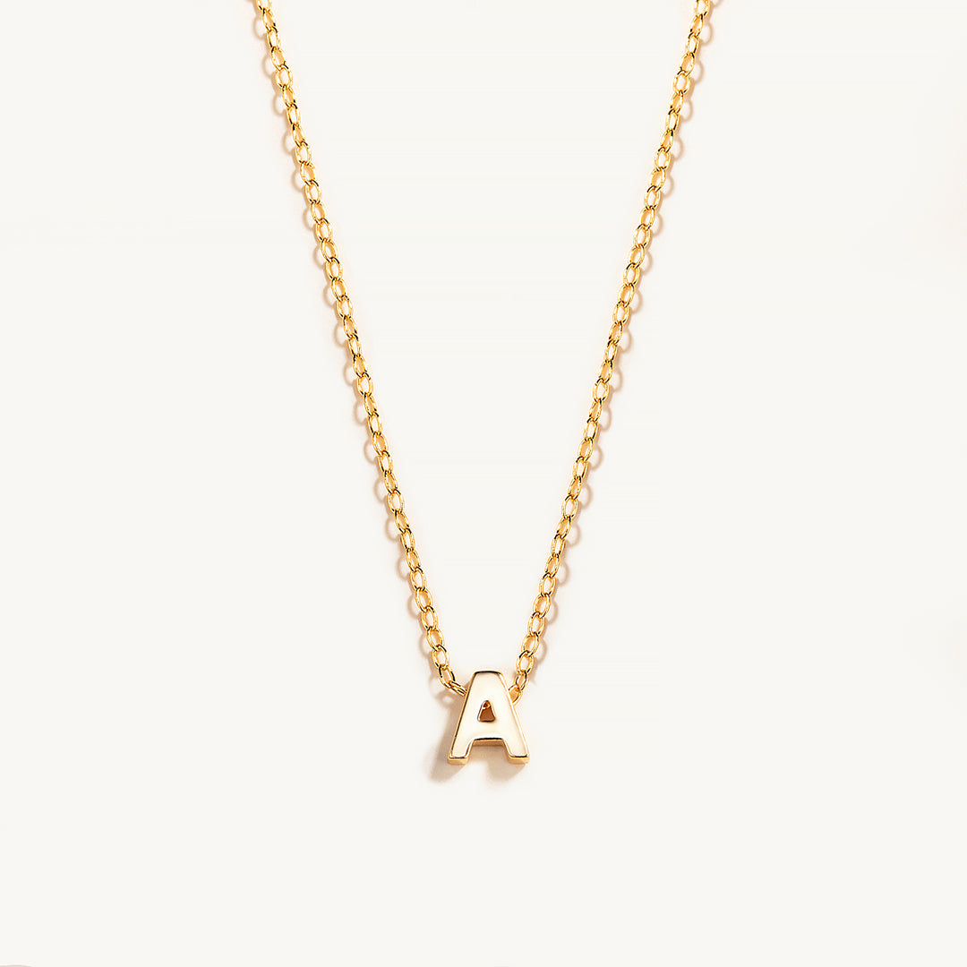 Tiny Initial Necklace