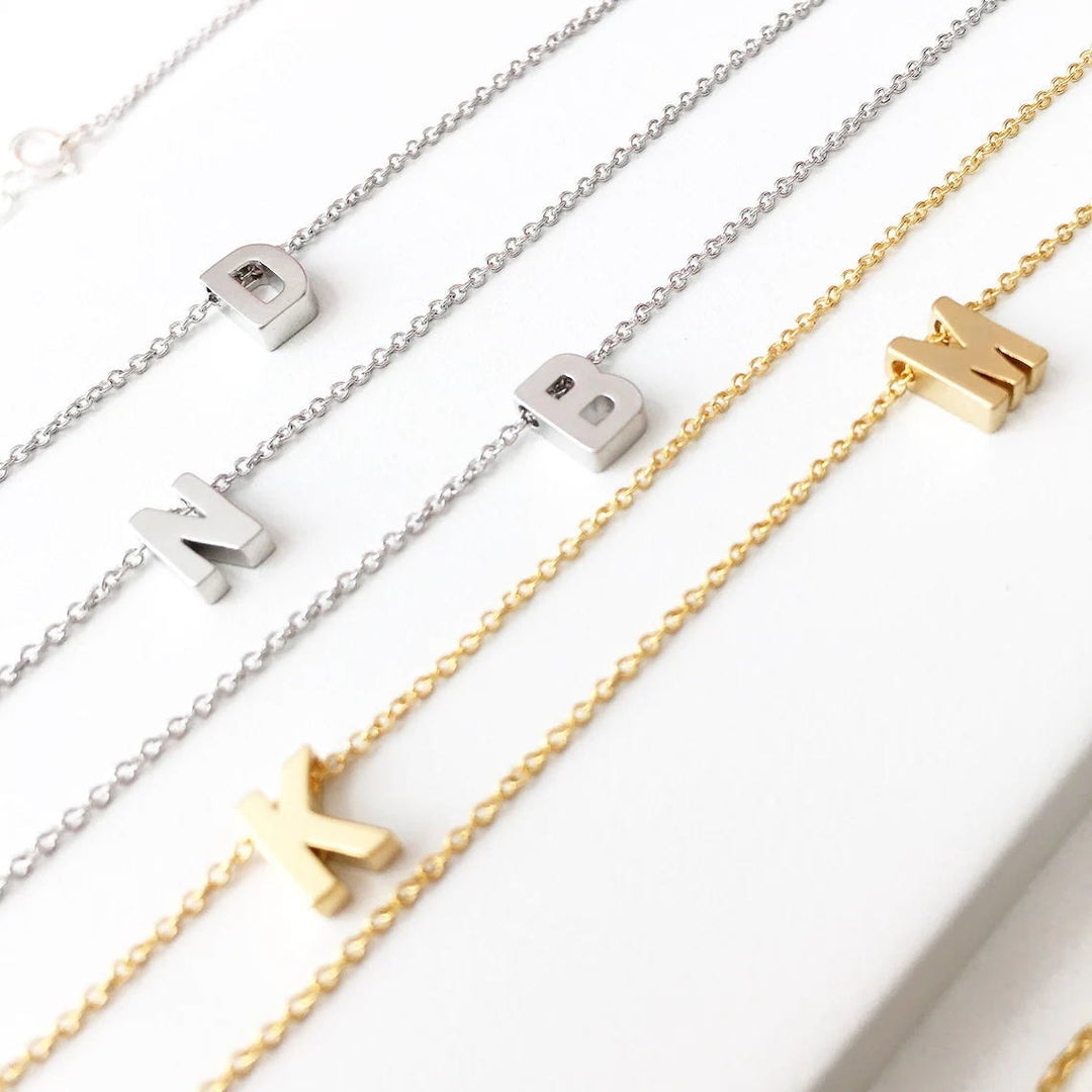 Tiny Initial Necklace